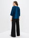 Комплект: велюровий синій джемпер і широкі чорні штани | 6705498 | фото 3