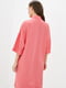 Персикова сукня-сорочка с коміром-стійкою | 6705537 | фото 3