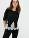 Чорна піжама з мереживом: блуза і облягаючі легінси | 6705560 | фото 3