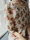 Вільна сукня А-силуету молочного кольору в квітковий принт | 6705585 | фото 3