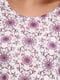 Фіолетовий лонгслів в принт з укороченим рукавом | 6705795 | фото 4