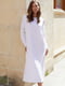 Молочна сукня міді з вирізом | 6706446 | фото 3