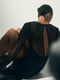 Чорна вечірня сукня максі з лелітками | 6706494 | фото 2
