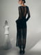 Чорна вечірня сукня максі з лелітками | 6706494 | фото 9