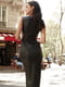 Базовое черное кожаное платье | 6706593 | фото 4