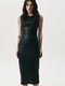 Базова чорна шкіряна сукня | 6706593 | фото 10