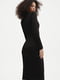 Тепле чорне плаття бодікон на флісі | 6706629 | фото 5