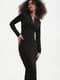 Тепле чорне плаття бодікон на флісі | 6706629 | фото 3
