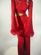 Комплект із червоної вечірньої сукні-бандо та топа | 6706658 | фото 4