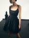 Чорна сукня з блискітками зі шнурівкою | 6706673 | фото 3