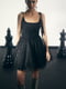 Чорна сукня з блискітками зі шнурівкою | 6706673 | фото 5