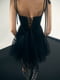 Чорна сукня з блискітками зі шнурівкою | 6706673 | фото 8