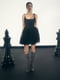 Чорна сукня з блискітками зі шнурівкою | 6706673 | фото 2