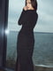 Чорна сукня бодікон у довжині міді з люрексовою ниткою | 6706679 | фото 3