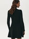 Чорна трикотажна сукня міні з довгим рукавом | 6706684 | фото 5