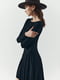 Чорна сукня міні з еко замші | 6706686 | фото 5