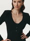 Чорна трикотажна сукня-футляр з розрізами | 6706687 | фото 3