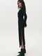 Базова чорна трикотажна сукня бодікон міді | 6706691 | фото 4