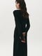 Базова чорна трикотажна сукня бодікон міді | 6706691 | фото 5