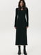 Базова чорна трикотажна сукня бодікон міді | 6706691 | фото 2