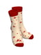Молочні шкарпетки із принтом «олені» | 6706406 | фото 4