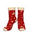 Червоні шкарпетки із принтом «олені» | 6706407