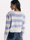 Пуловер у блакитну смужку | 6706428 | фото 4