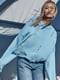 Голубой свитер с рваностями | 6706455 | фото 5