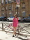Эффектное платье с декольте розового цвета | 6706476 | фото 6
