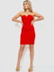 Витончена червона коротка сукня з відкритими плечима | 6707606 | фото 2