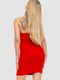 Изящное красное короткое платье с открытыми плечами | 6707606 | фото 4