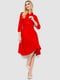 Красное классическое платье с рукавами 3/4 | 6707618 | фото 2