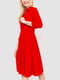 Красное классическое платье с рукавами 3/4 | 6707618 | фото 3
