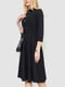 Классическое платье с рукавами 3/4 черное | 6707622 | фото 3