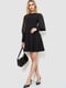Черное платье с прозрачными рукавами | 6707623 | фото 3