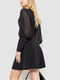 Черное платье с прозрачными рукавами | 6707623 | фото 4