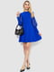 Синя сукня з прозорими рукавами | 6707624 | фото 2