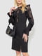 Черное платье с гипюровыми вставками | 6707641 | фото 3