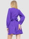 Платье на поясе с V-образным вырезом фиолетовое | 6707650 | фото 4
