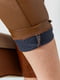 Зауженные брюки из экокожи коричневые | 6707690 | фото 6
