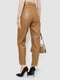 Завужені штани з екошкіри коричневі | 6707694 | фото 4