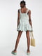 Комбінована сукня світло-сірого кольору з перфорацією і візерунком | 6508942 | фото 4