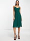 Сукня зелена на тонких бретелях | 6509231