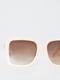 Сонцезахисні окуляри в оправі молочного кольору | 6707321 | фото 2