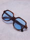 Сонцезахисні окуляри блакитного кольору в анімалістичній оправі | 6707344 | фото 3