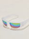 Сонцезахисні різнокольорові  окуляри в білій оправі | 6707393 | фото 2
