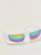 Сонцезахисні різнокольорові  окуляри в білій оправі | 6707393 | фото 3
