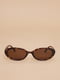 Сонцезахисні окуляри коричневого кольору в анімалістичній оправі  | 6707427 | фото 2