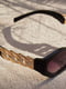 Сонцезахисні окуляри із золотистими дужками у формі ланцюжка | 6707560 | фото 2