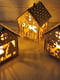 Набір підвісок з LED свічками. Два дерев'яні будиночки 13 см з підсвіткою | 6708417 | фото 5